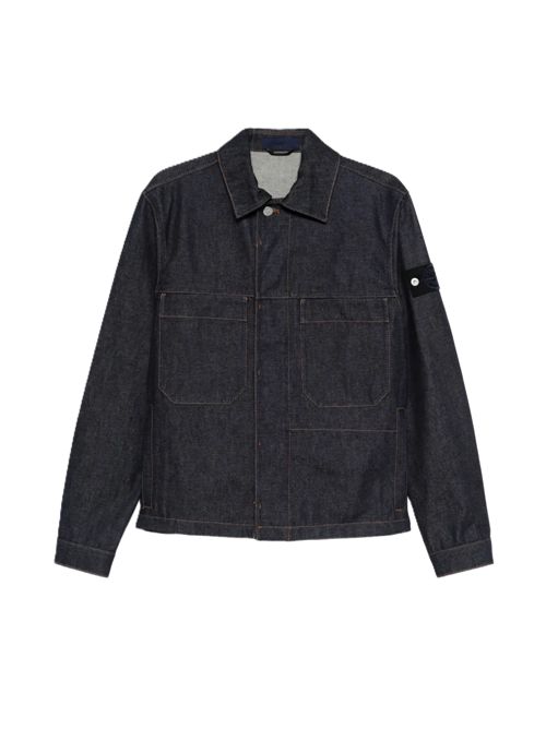 Coach jacket con tasche Stone Island | L2S14 4100006 S00J8VJ200 BLUE RAW